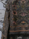 INTO THE EAST 25 Autumn/Winter Tussah Silk Silver Lotus Button Suit Short Jacket ITE-E1DGAW009GR21SU-LV Green